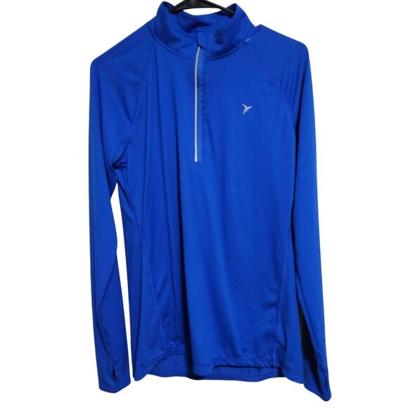 Old Navy Active Blue Top Womens Size Medium Go Dry Semi Fitted Long Sleeve - Picture 1 of 4